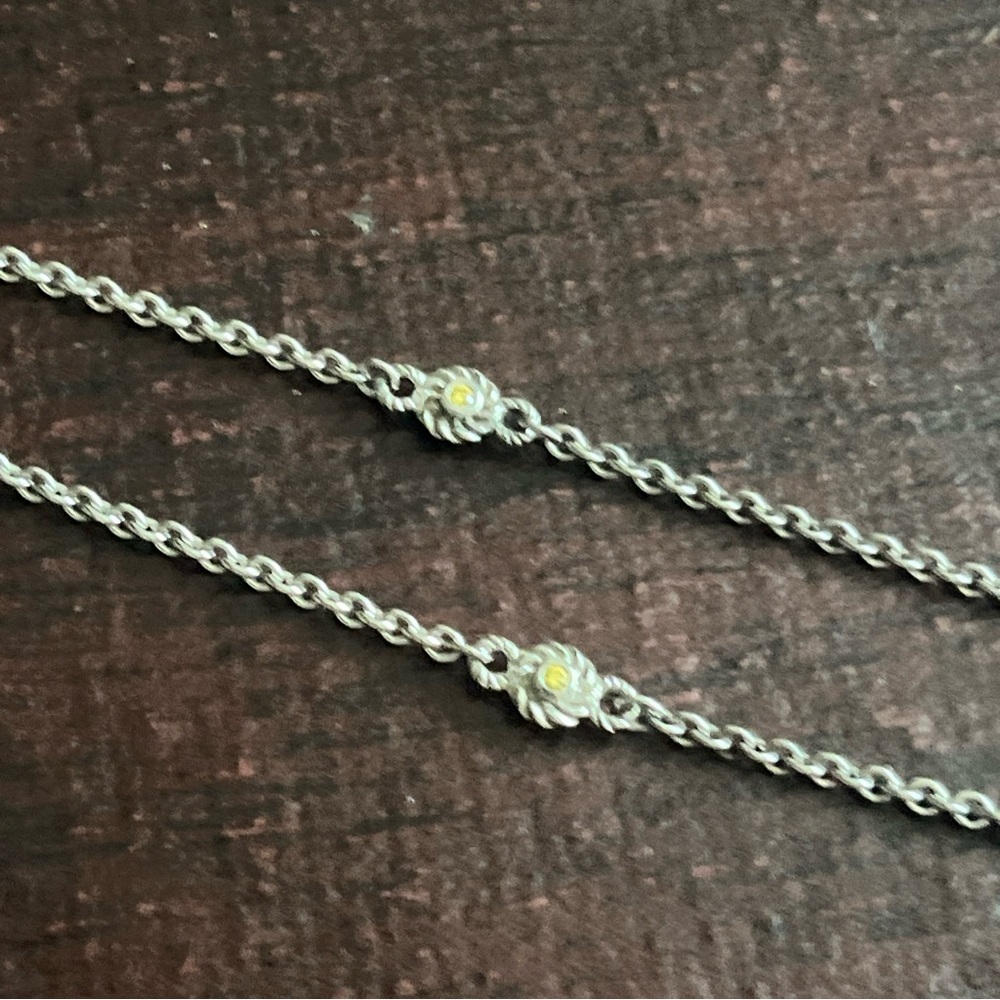Judith Ripka sterling silver necklace 18” cubic zirconia